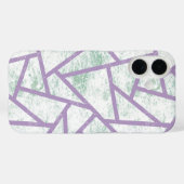 Lavendel en lichtgroen mozaïekpatroon Case-Mate iPhone case (Achterkant (horizontaal))