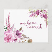 Lavendel en Lila bloemen die we hebben verplaatst Aankondigingskaart (Voorkant)