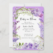 Lavendel en Lila Boho Baby in Bloom Baby shower Kaart (Voorkant)