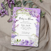 Lavendel en Lila Boho Baby in Bloom Baby shower Kaart