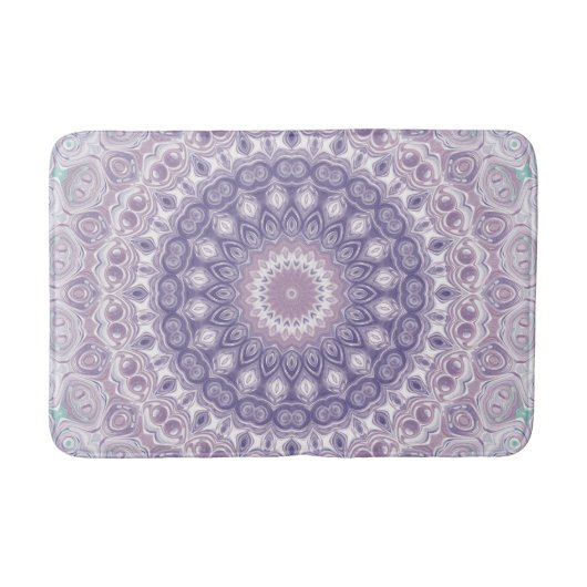 Lavendel en Lila Mandala Badmat (Voorkant)