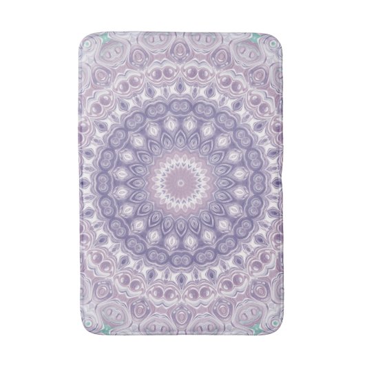 Lavendel en Lila Mandala Badmat (Voorkant Verticaal)