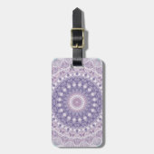 Lavendel en Lila Mandala Bagagelabel (Voorkant verticaal)