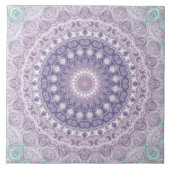 Lavendel en Lila Mandala Tegeltje (Voorkant)