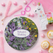 Lavendel en madelief geboortegdag bord (Feest)