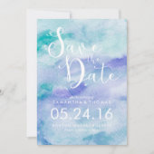 Lavendel en Mint Waterverf Sla de datum op Save The Date (Voorkant)