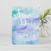 Lavendel en Mint Waterverf Sla de datum op Save The Date (Staand voorkant)