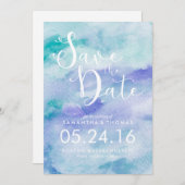 Lavendel en Mint Waterverf Sla de datum op Save The Date (Voorkant / Achterkant)
