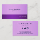 Lavendel en Paarse achtergrond Visitekaartje (Voorkant / Achterkant)