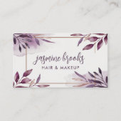 Lavendel en Paarse bladeren van de moderne Waterve Visitekaartje (Voorkant)