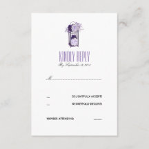 Lavendel en Paarse Bloemen Lantaarn RSVP
