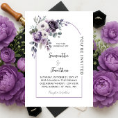 Lavendel en Paarse Boog Bruiloft |  Kaart