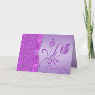 Lavendel en Paarse Gejuweldeerde Dankkaart Bedankkaart