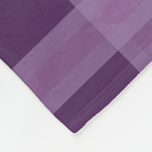 Lavendel en Paarse geruite Custom Name Blanket Fleece Deken (Hoek)