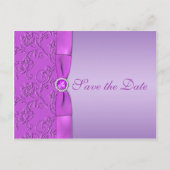 Lavendel en Paarse Save the Date Briefkaart (Voorkant)