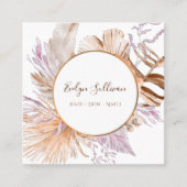 Lavendel en perzik boeket visitekaartje (Voorkant)