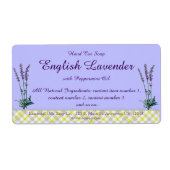  Lavendel en Plaid Handmade Zeeplabel Etiket (Voorkant)