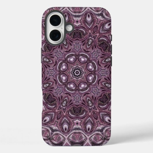 Lavendel en pruim marmer mandala patroon Case-Mate iPhone case (Achterkant)