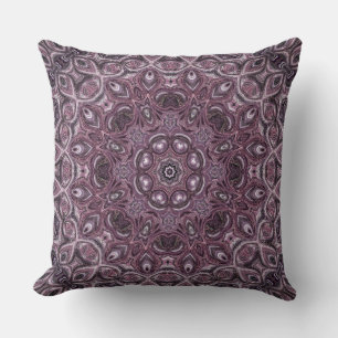 Lavendel en pruim Marmer Mandala Patroon Kussen