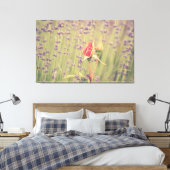 Lavendel en Roos Canvas Afdruk (Insitu (Slaapkamer))