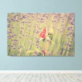 Lavendel en Roos Canvas Afdruk (Insitu (Houten vloer))
