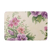 Lavendel en Roos Country Garden bloemenprint Badmat (Voorkant)