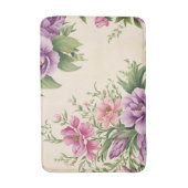 Lavendel en Roos Country Garden bloemenprint Badmat (Voorkant Verticaal)