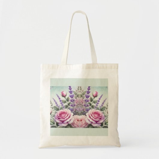 Lavendel en Roos Garden Gift Bag Tote Bag (Voorkant)