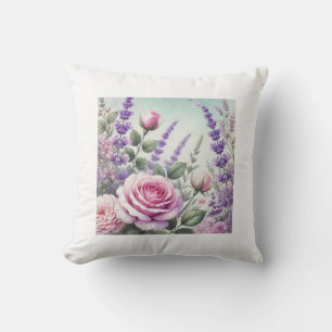 Lavendel en Roos Garden Sierkussen