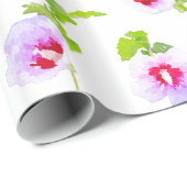Lavendel en roze bloemen cadeaupapier (Rol Hoek)