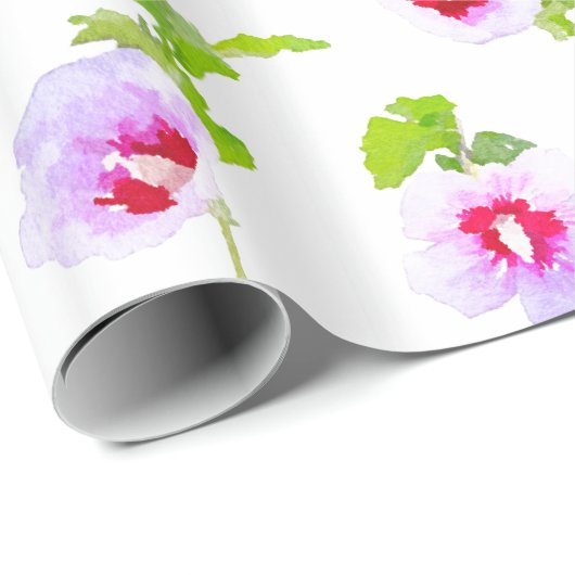 Lavendel en roze bloemen cadeaupapier (Rol Hoek)