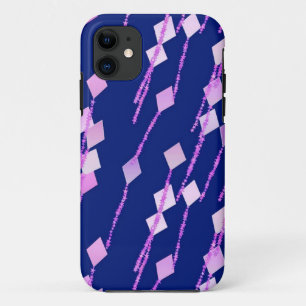 lavendel en roze kites tegen donkerblauw Case-Mate iPhone case