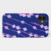 lavendel en roze kites tegen donkerblauw Case-Mate iPhone case (Achterkant (horizontaal))