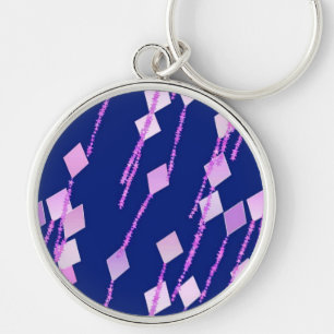 lavendel en roze kites tegen donkerblauw sleutelhanger