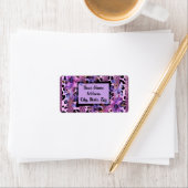 Lavendel en roze luipaard print sassy design etiket (Insitu)