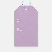 Lavendel en roze poinsettia cadeaulabel (Achterkant)