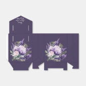 Lavendel en Roze Waterverf Bloemen Bruiloft Bedankdoosjes (Uitgevouwen)
