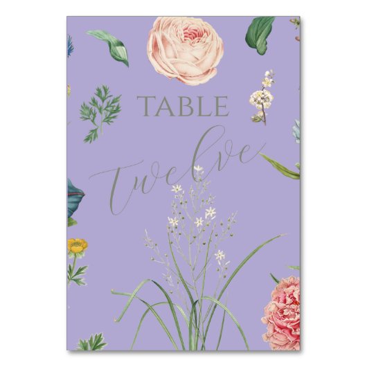 Lavendel en Sage Groene Outdoor Tuin Bruiloft Kaart (Voorkant)