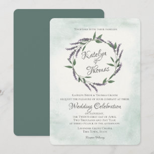 Lavendel en Sage Trouwkrans Kaart
