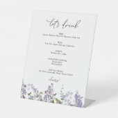 Lavendel en Sering Drinkbar Bord Reclamebord Met Voetstuk (Voorkant)