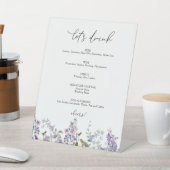 Lavendel en Sering Drinkbar Bord Reclamebord Met Voetstuk (Insitu)