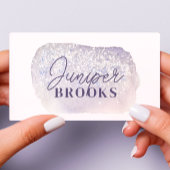 Lavendel en Sering Glitter Social Media QR Code Visitekaartje