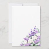 Lavendel en Sering Huwelijksuitnodiging Kaart (Achterkant)