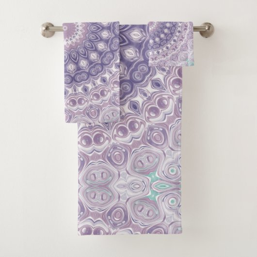 Lavendel en Sering Mandala Patroon Bad Handdoek (Insitu)