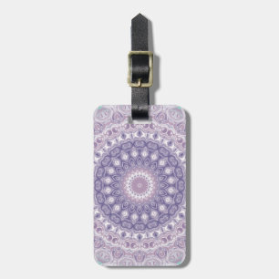 Lavendel en Sering Mandala Patroon Bagagelabel