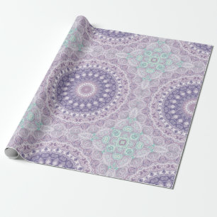 Lavendel en Sering Mandala Patroon Cadeaupapier