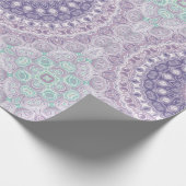 Lavendel en Sering Mandala Patroon Cadeaupapier (Hoek)