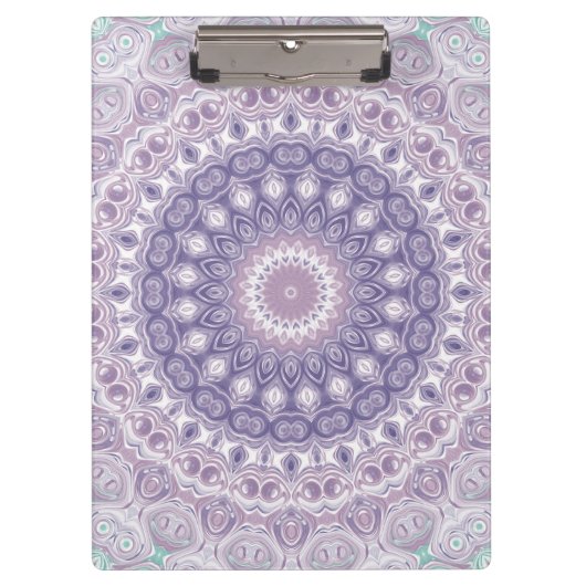 Lavendel en Sering Mandala Patroon Klembord (Voorkant)