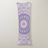 Lavendel en Sering Mandala Patroon Lichaamskussen (Voorkant Verticaal)