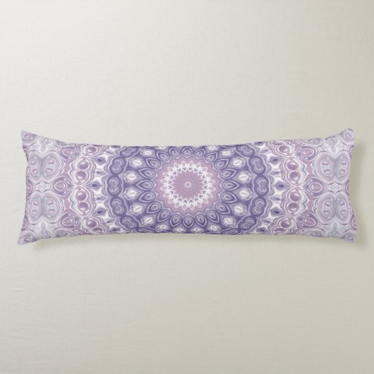 Lavendel en Sering Mandala Patroon Lichaamskussen (Voorkant)